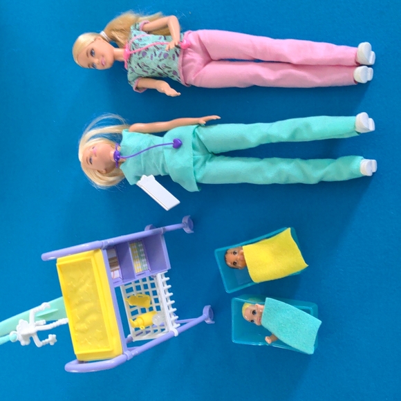 Barbie Other - Barbie baby nurse trolley 2 baby barbie doctor barbie